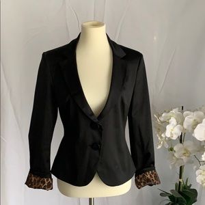 Black satin blazer